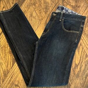 Gant Dark Wash Slim Fit Men's Jeans, size 31 x 34, Stretch, Tapered Leg